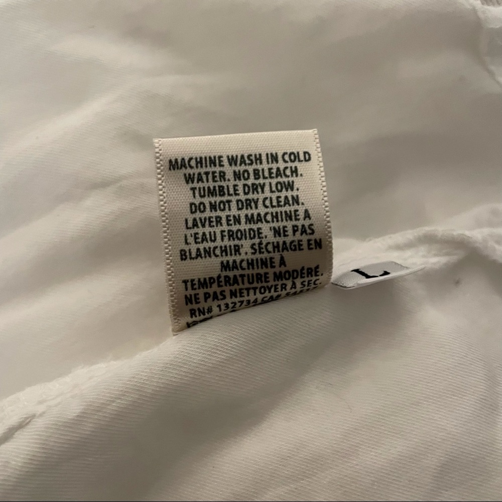 Bella Dahl White Button Down Blouse, Size Large - Picture 5 of 5